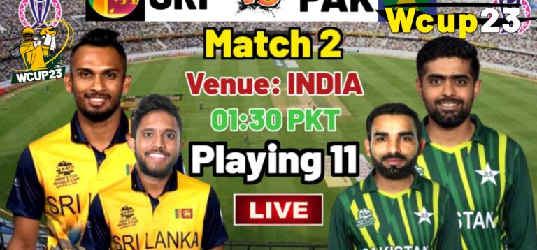 Worldcup 2023 PAK vs SL Match 2: Both PLaying 11, Time Table, Toss